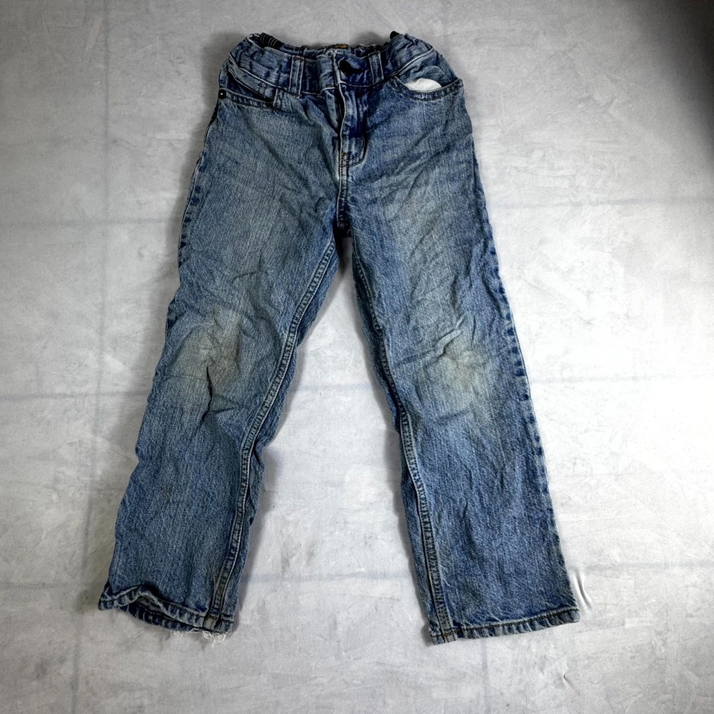 Oshkosh B'Gosh Jeans Kids 6R Blue Whiskering Denim Classic Straight Leg Casual